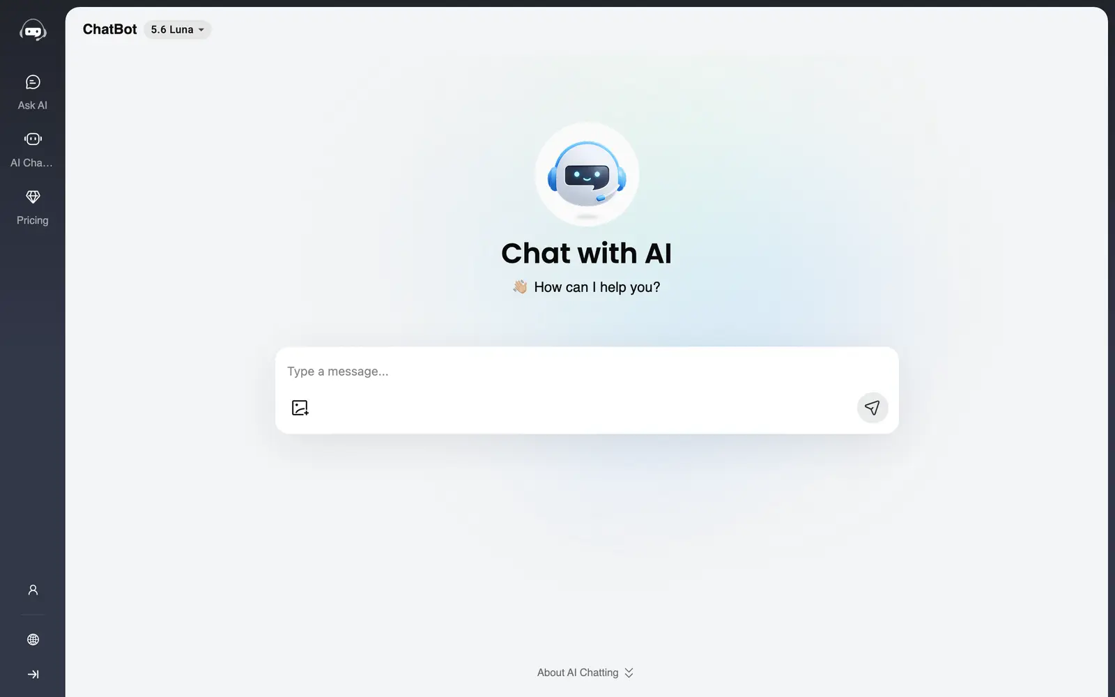 Screenshot of the AIChatting website