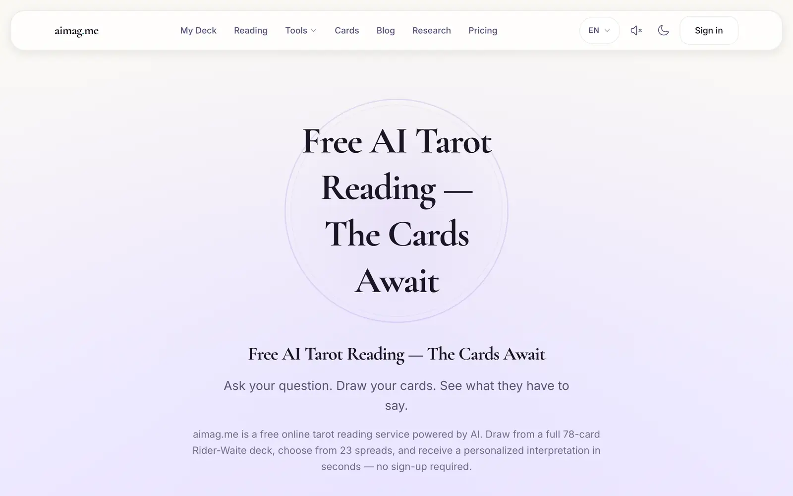 Screenshot of the aimag.me website