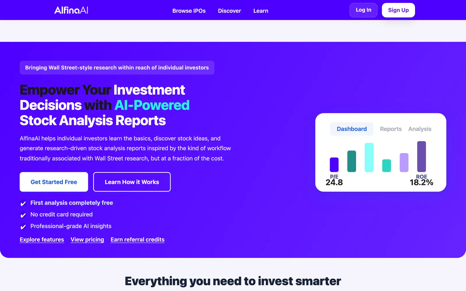Screenshot of the Alfina AI website