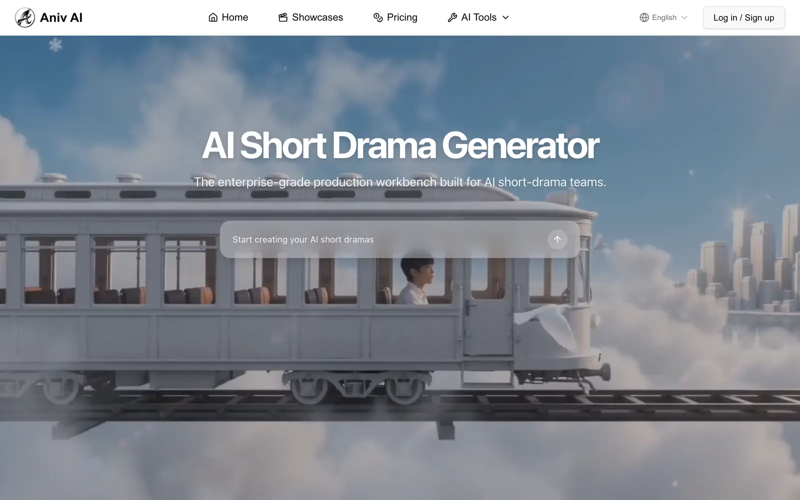 Screenshot of the Aniv AI website