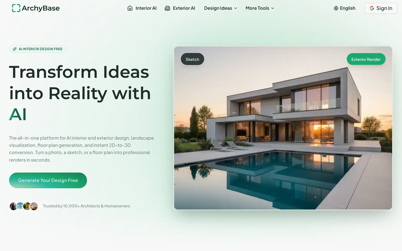 Screenshot of the ArchyBase website
