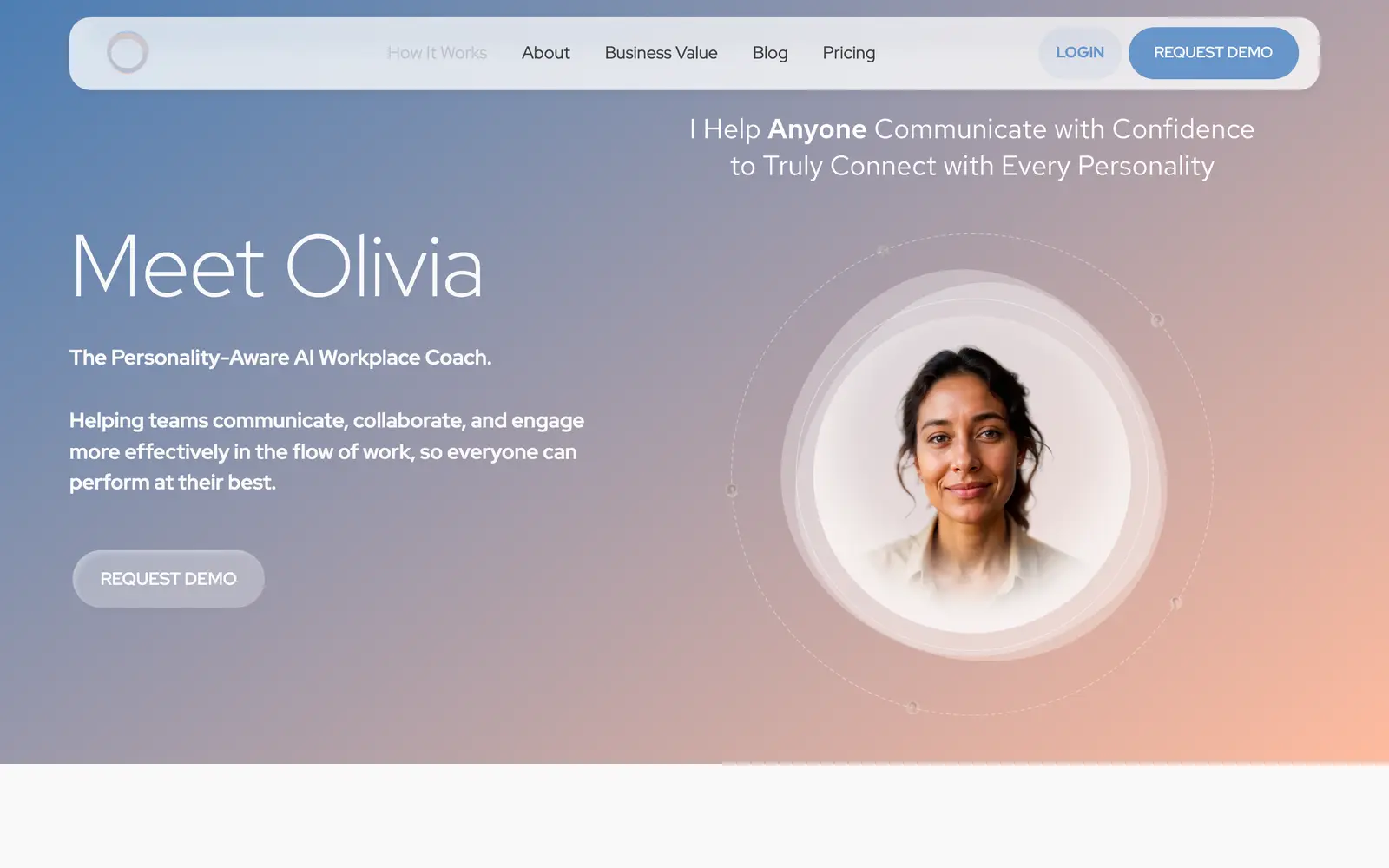 Screenshot of the Ask Olivia website