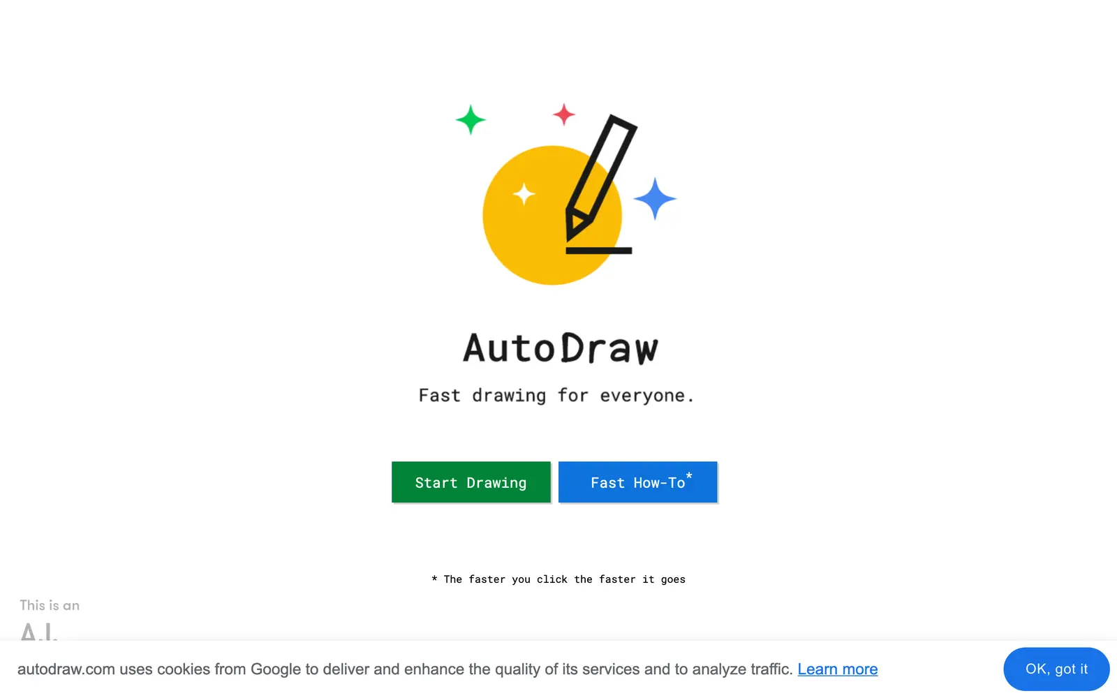 Screenshot of the AutoDraw website