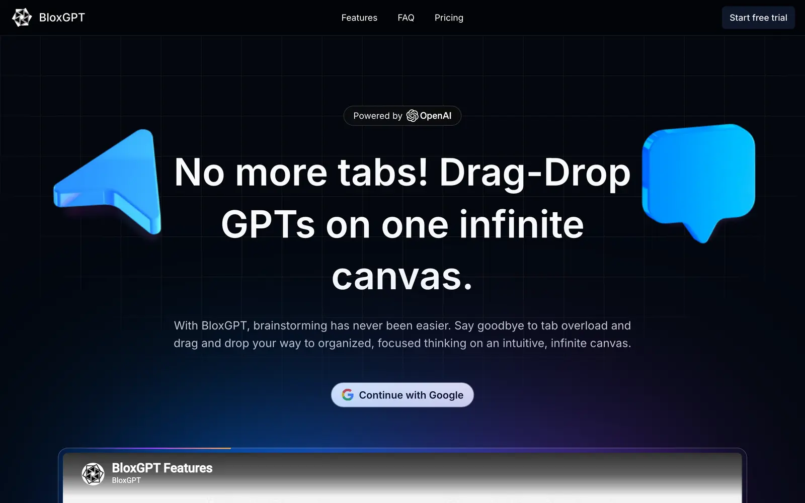 Screenshot of the BloxGPT website