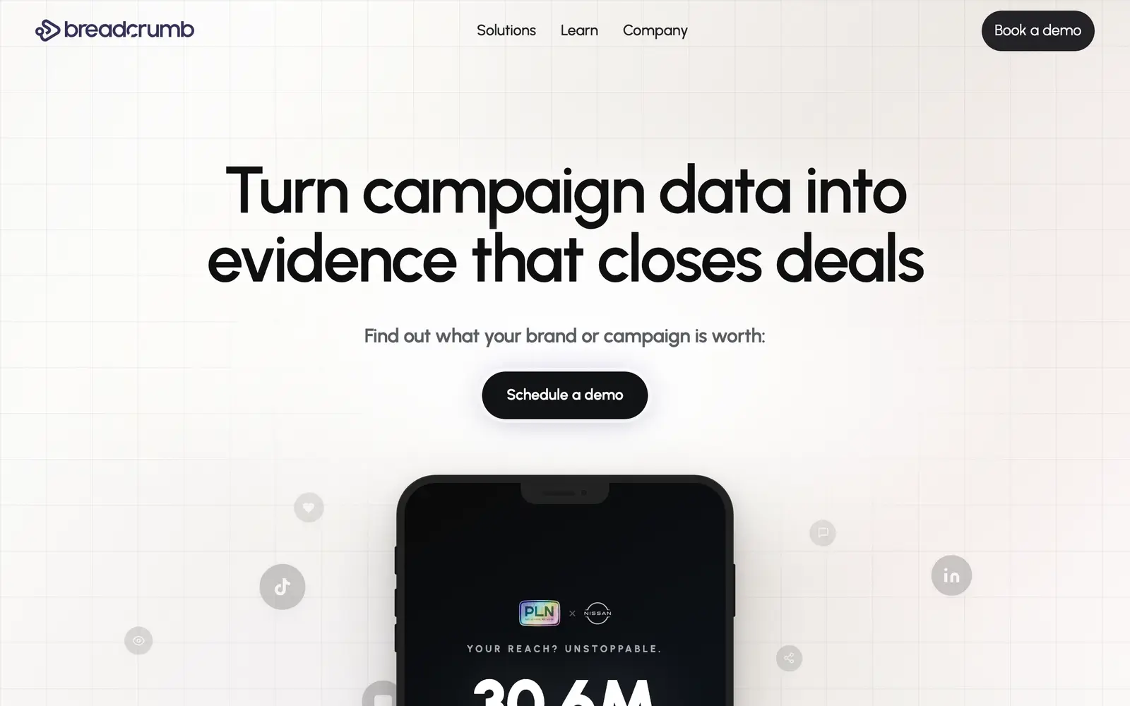 Screenshot of the Breadcrumb website