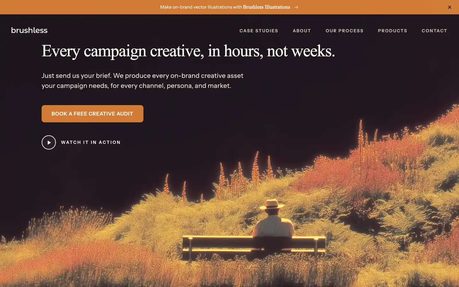 Screenshot of the Brushless AI website