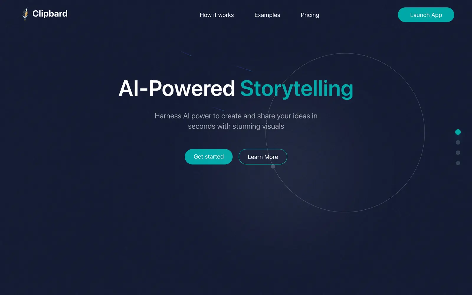 Screenshot of the Clipbard website