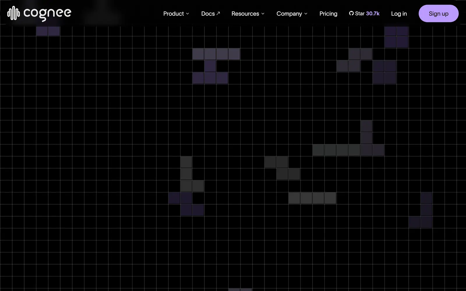 Screenshot of the Cognee website