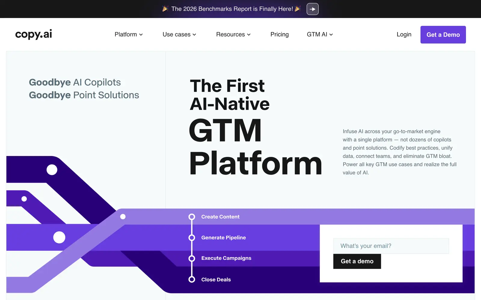 Screenshot of the Copy.ai website