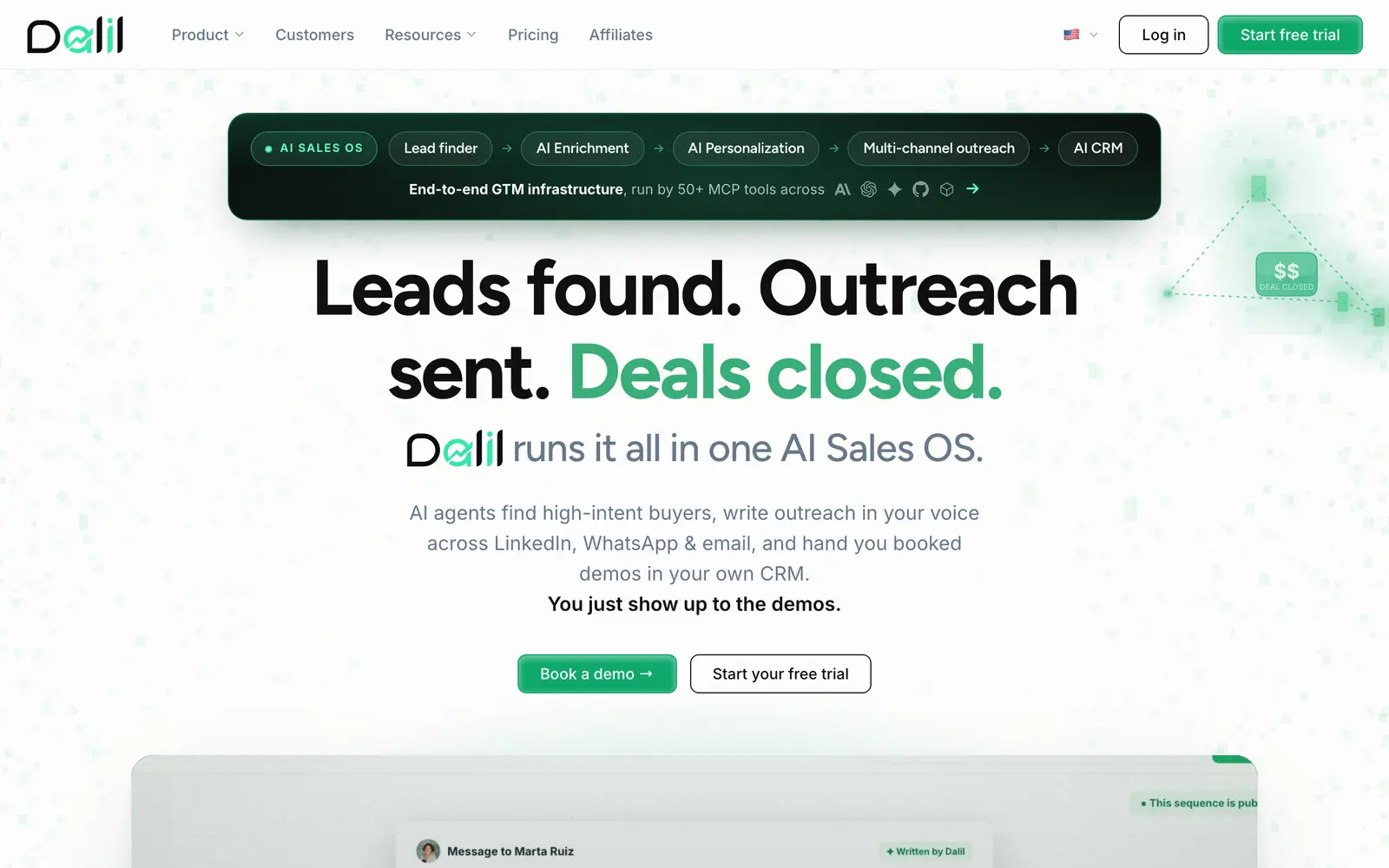 Screenshot of the Dalil website