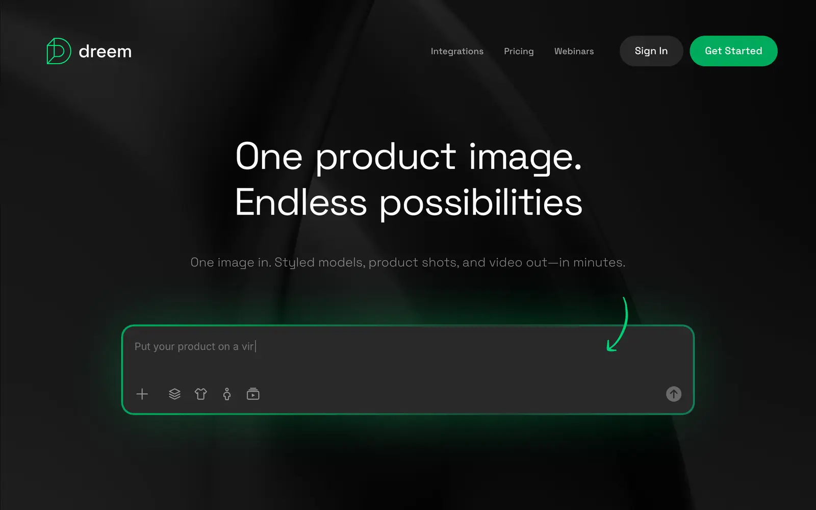 Screenshot of the Dreem website