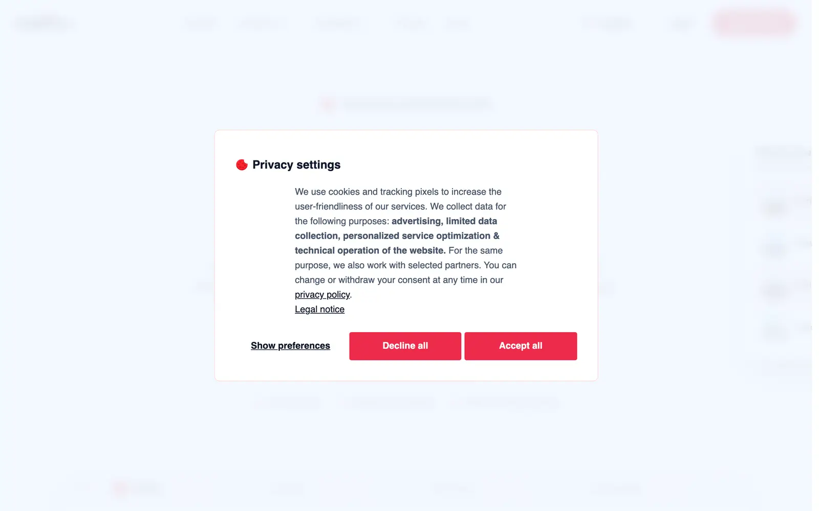 Screenshot of the empirio.ai website