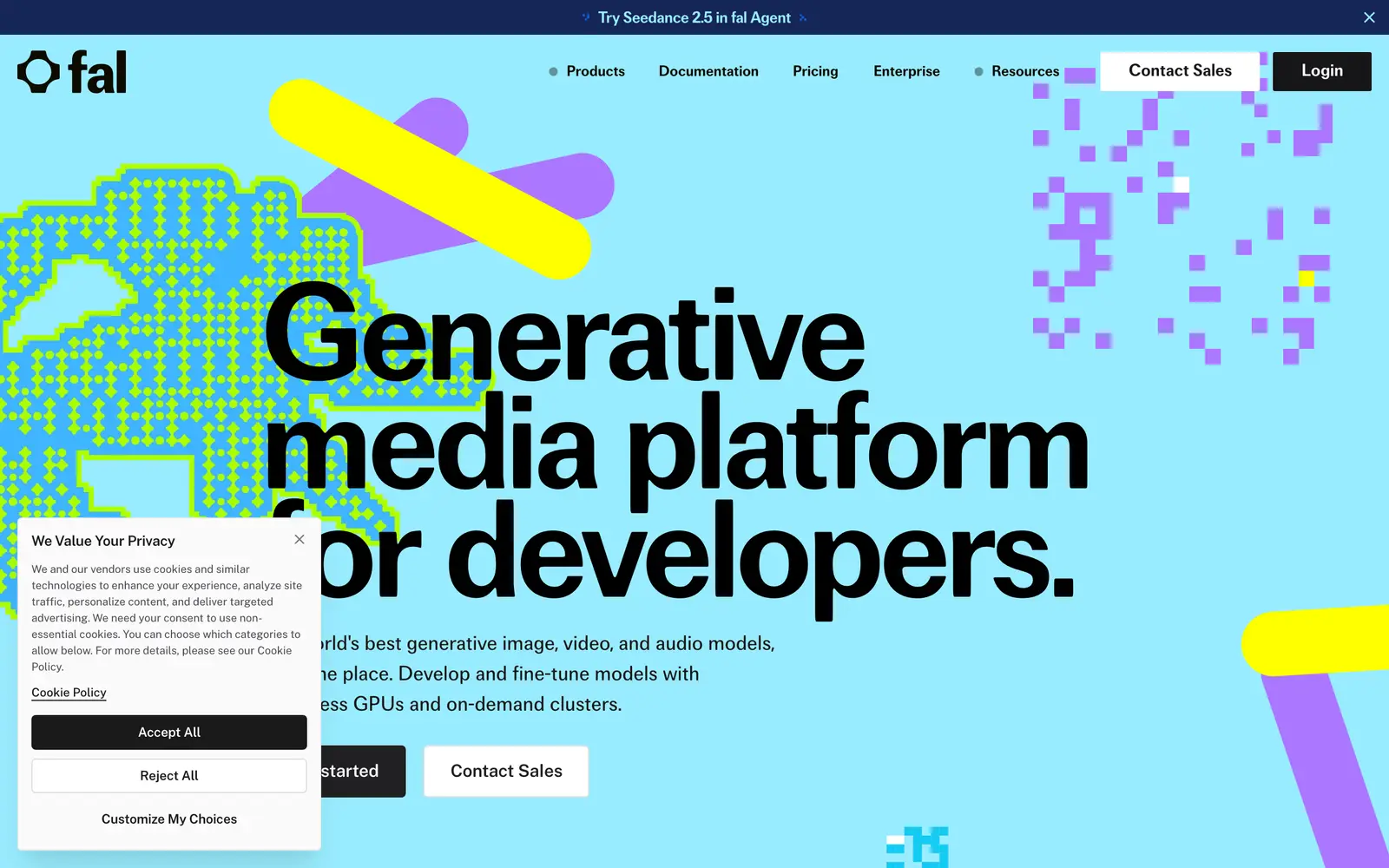 Screenshot of the fal.ai website
