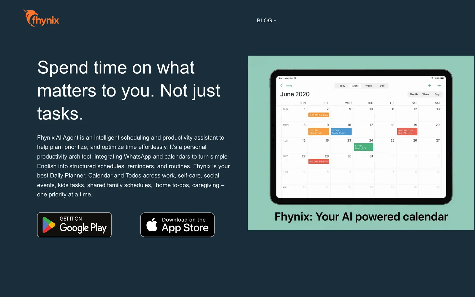 Screenshot of the Fhynix website