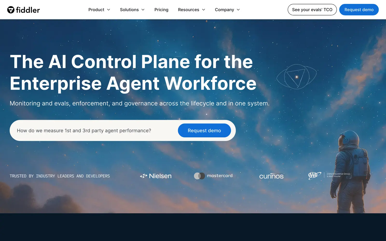 Screenshot of the Fiddler AI website