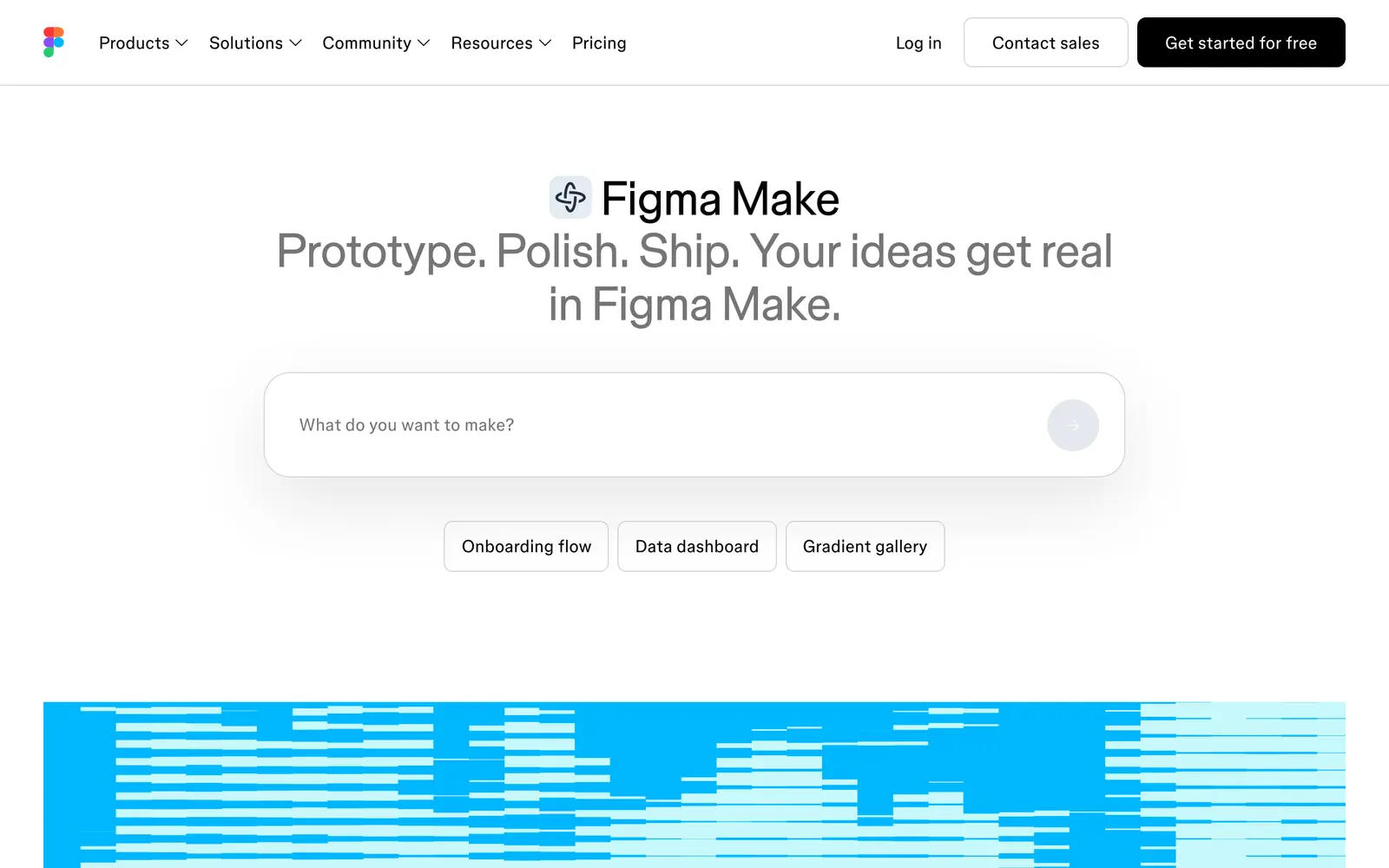 Screenshot of the Figma Make website