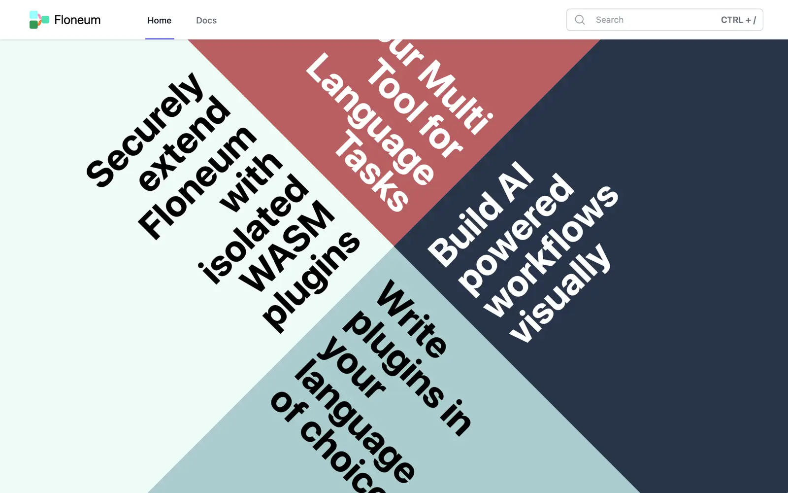 Screenshot of the Floneum website