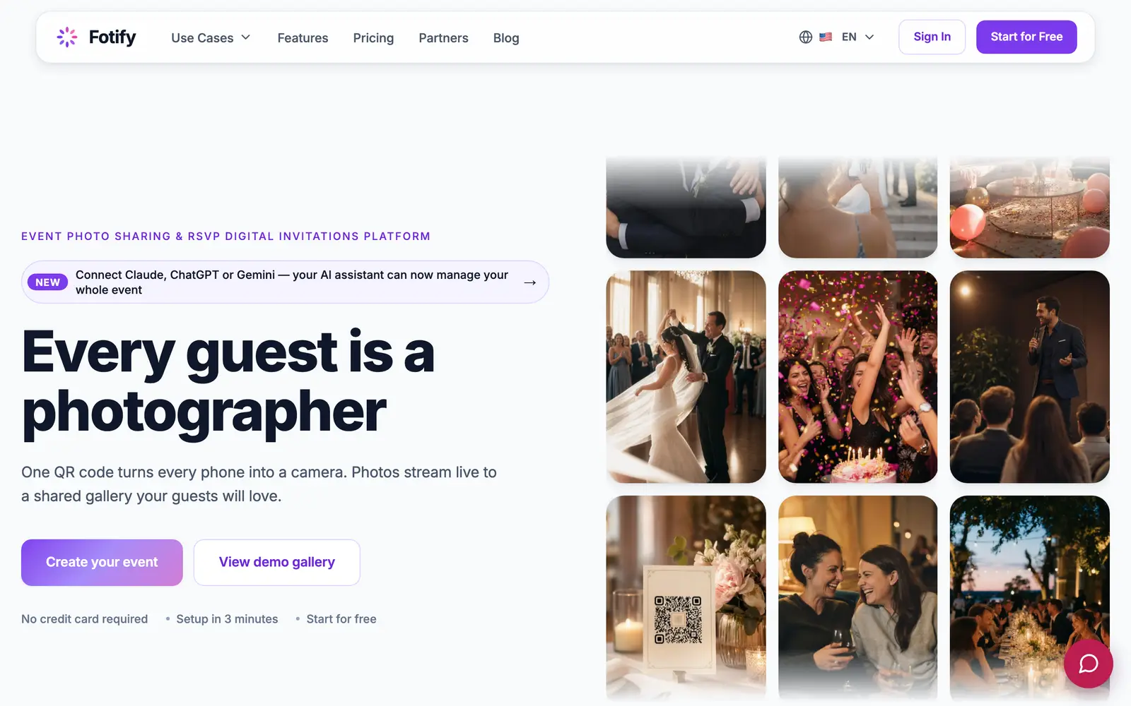 Screenshot of the Fotify website