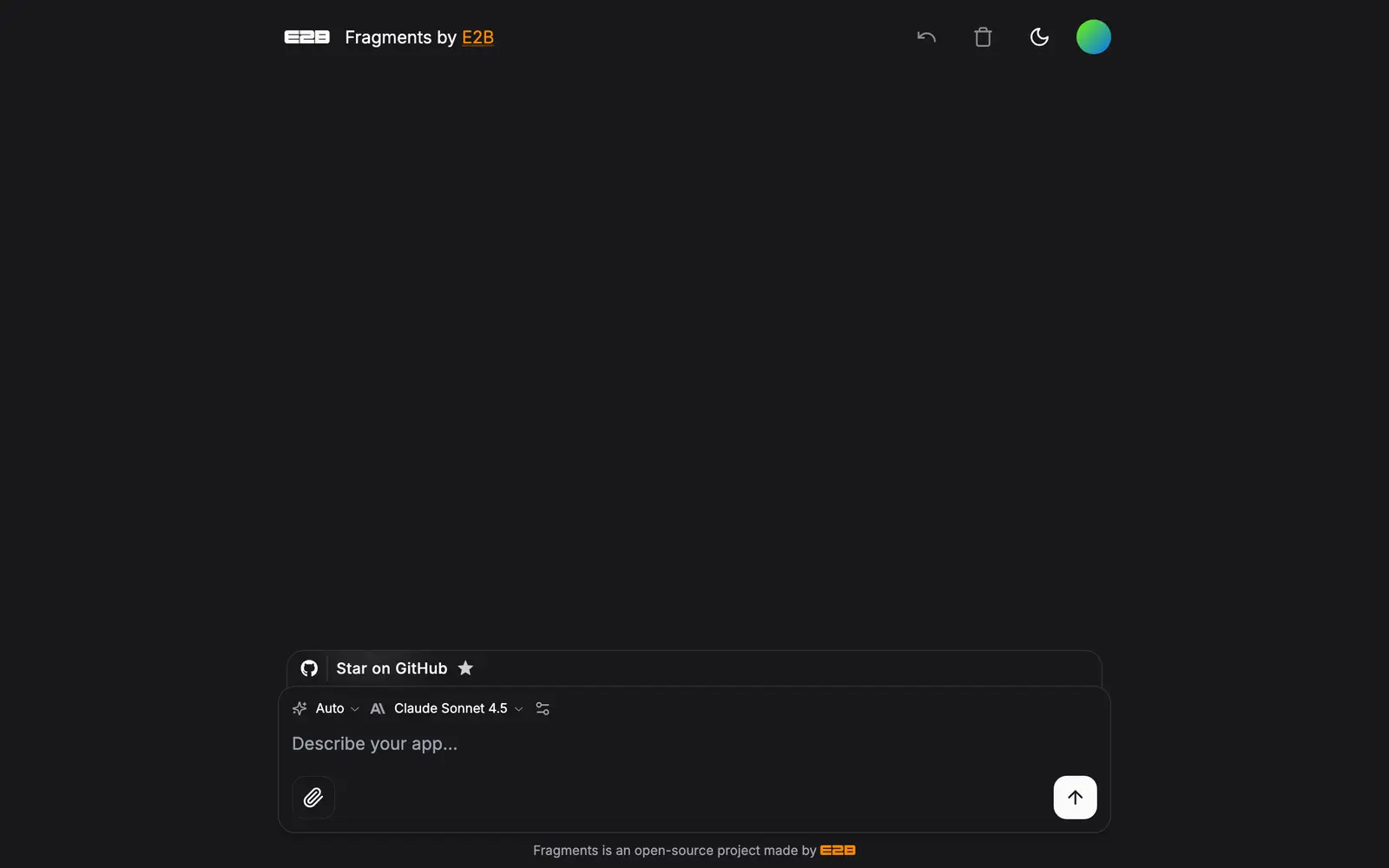 Screenshot of the Fragments website