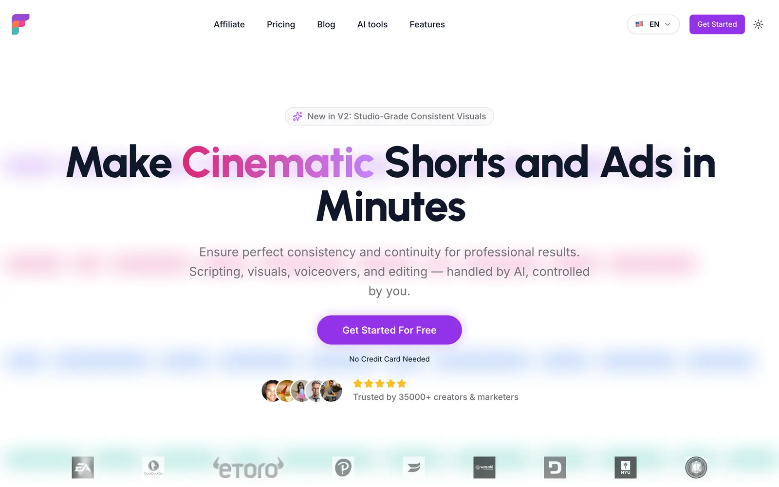 Screenshot of the Frameloop website