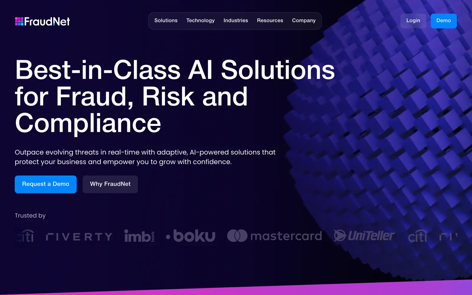 Screenshot of the FraudNet website