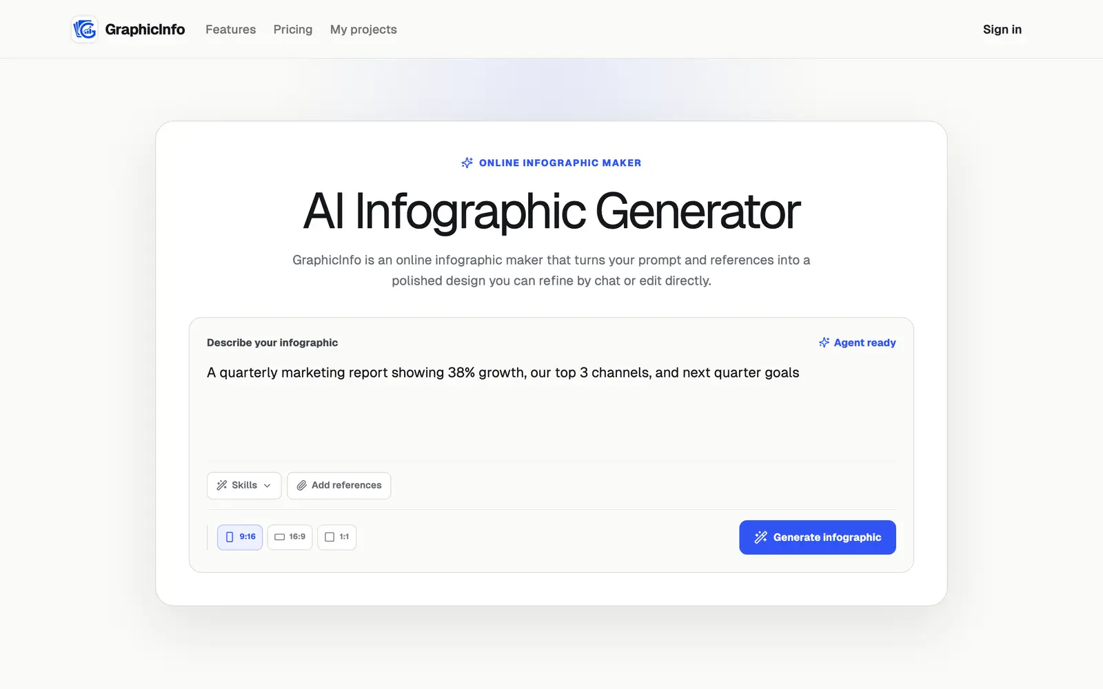 Screenshot of the GraphicInfo website