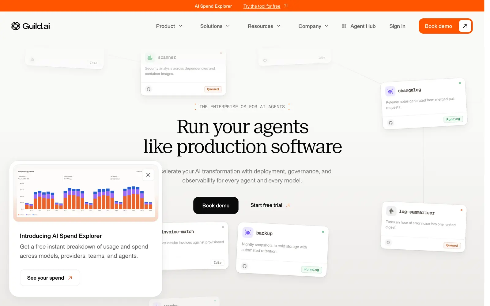 Screenshot of the Guild.ai website