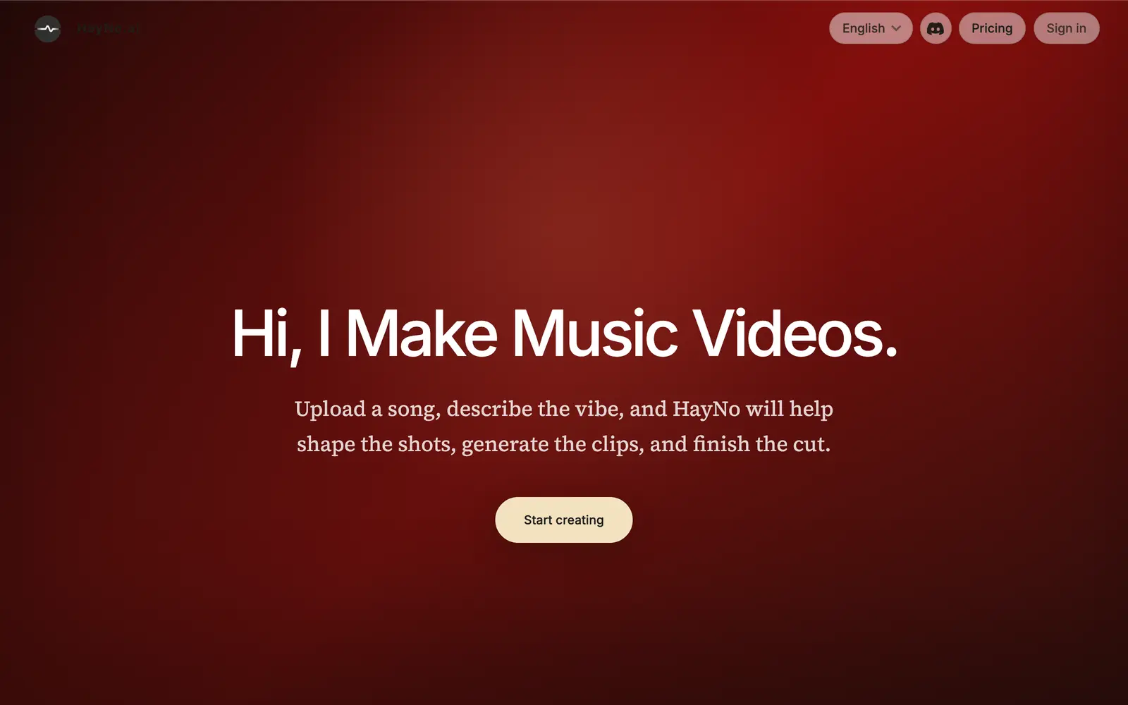Screenshot of the HayNo website
