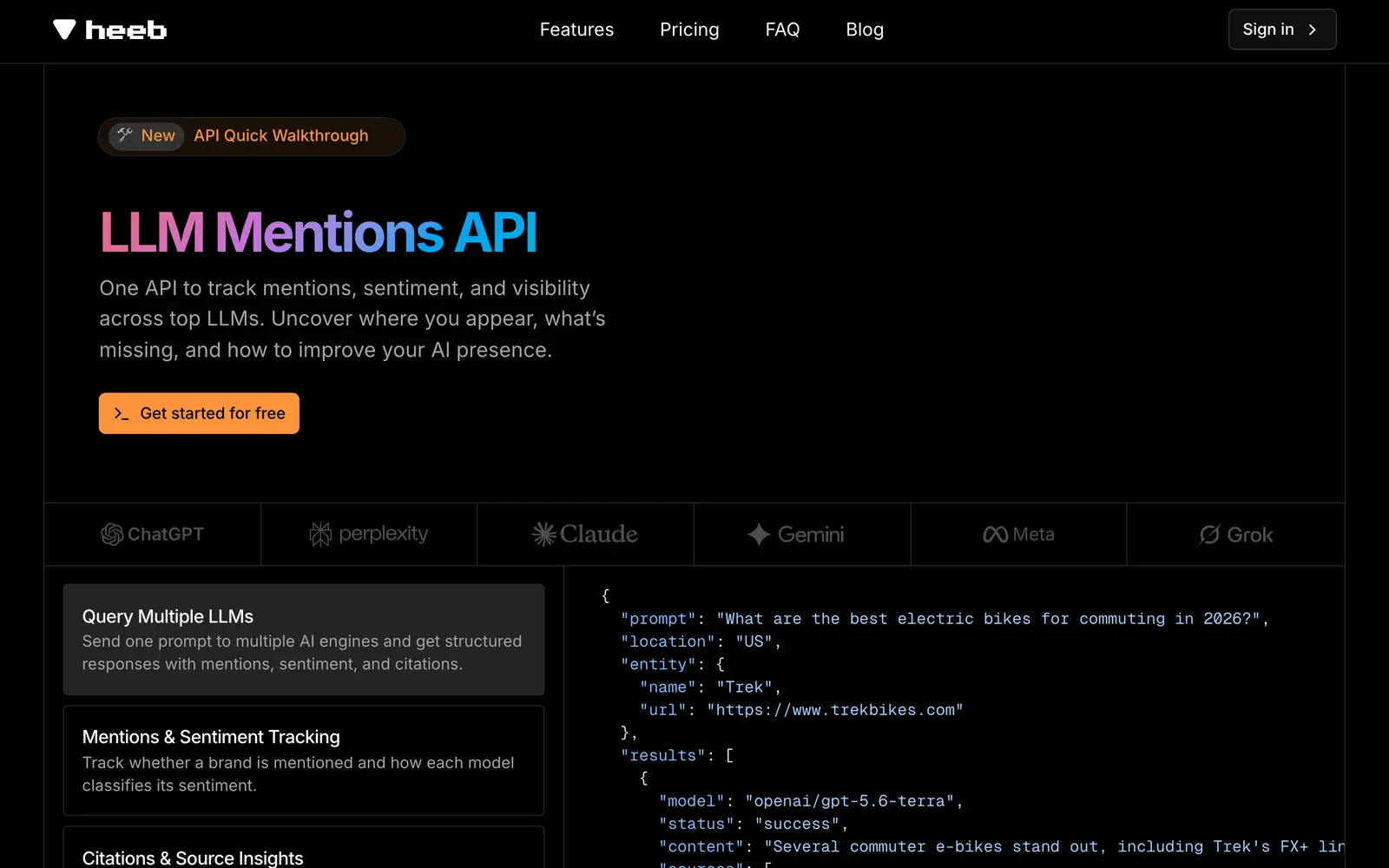 Screenshot of the Heeb website