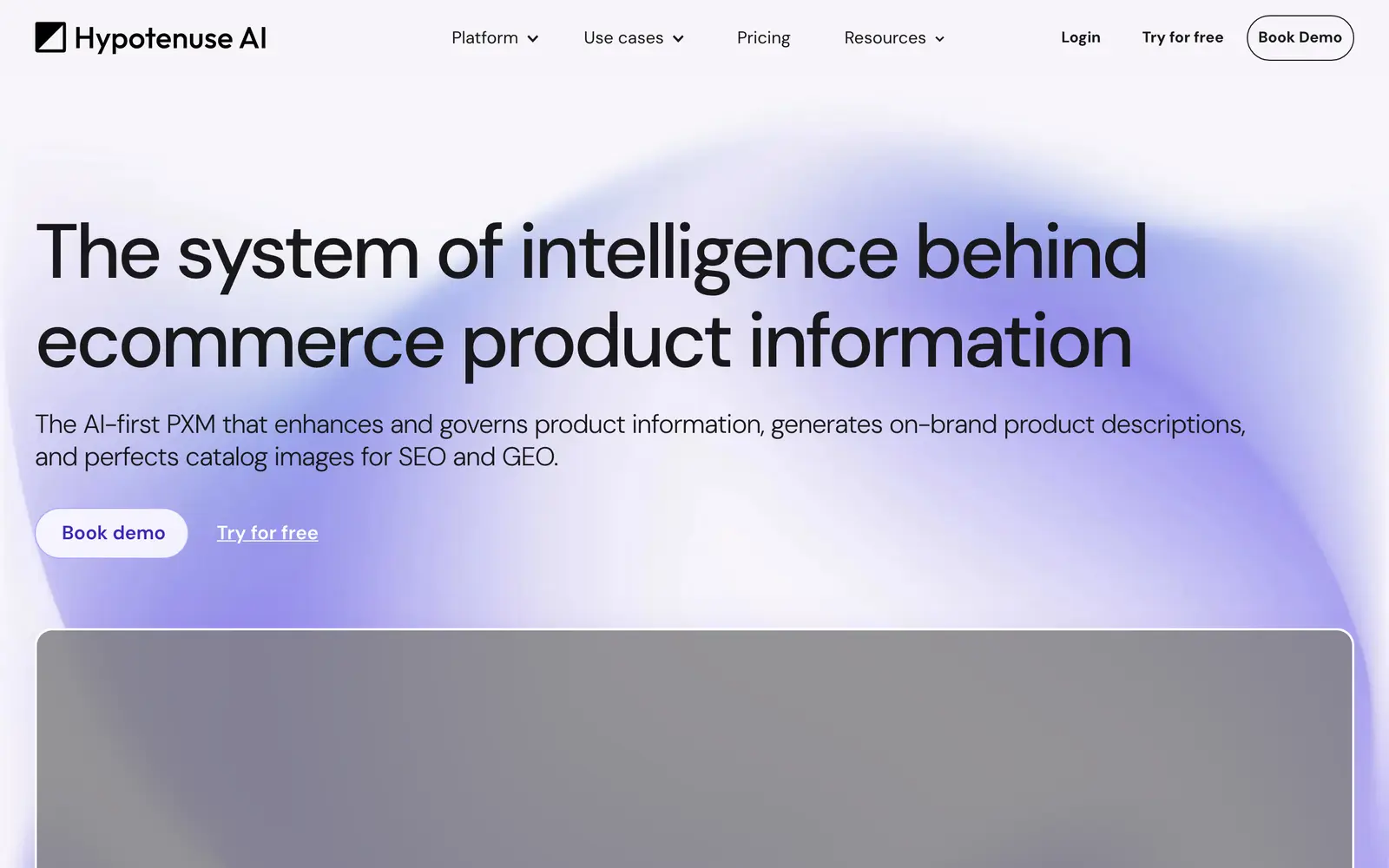 Screenshot of the Hypotenuse AI website