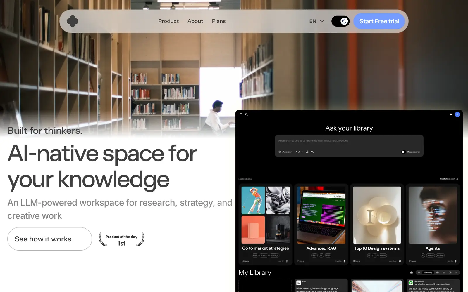 Screenshot of the IKI AI website