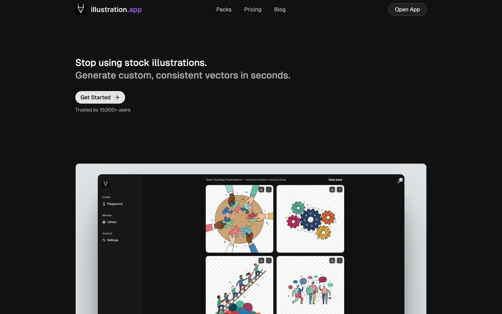 Screenshot of the illustration.app website