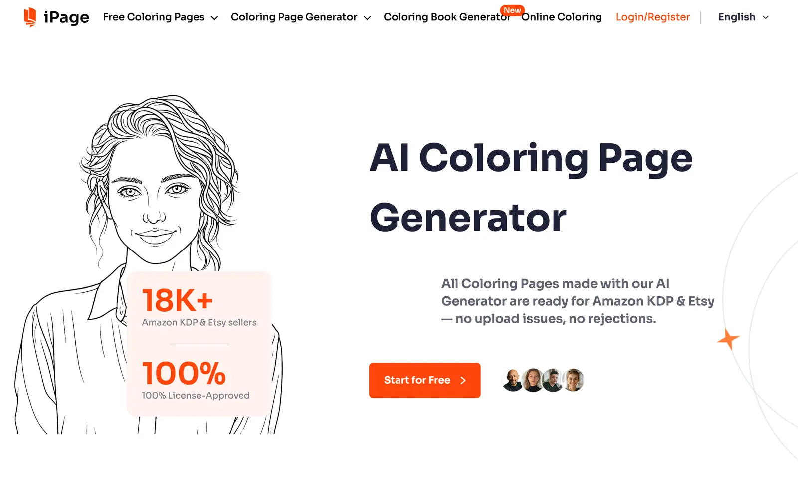 Screenshot of the iPage AI website