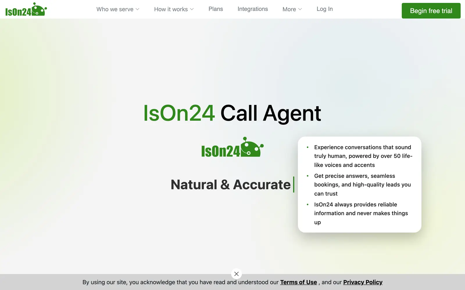 Screenshot of the IsOn24 website