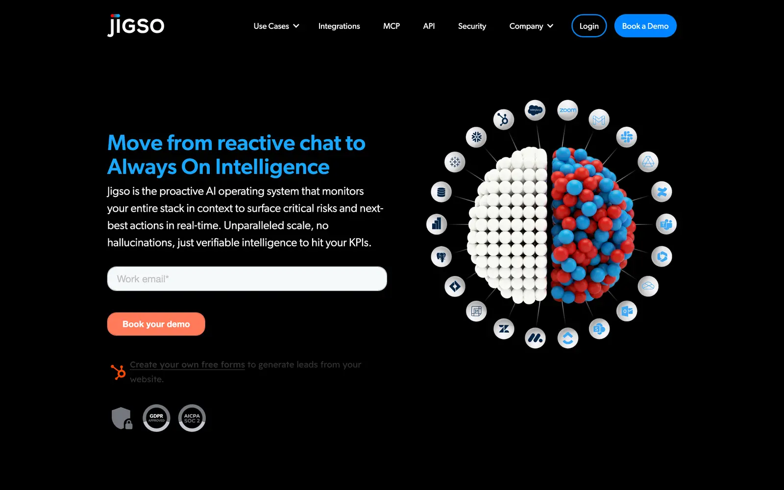 Screenshot of the Jigso Sidekick website