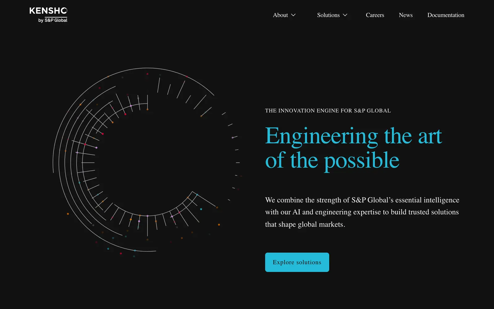 Screenshot of the Kensho website