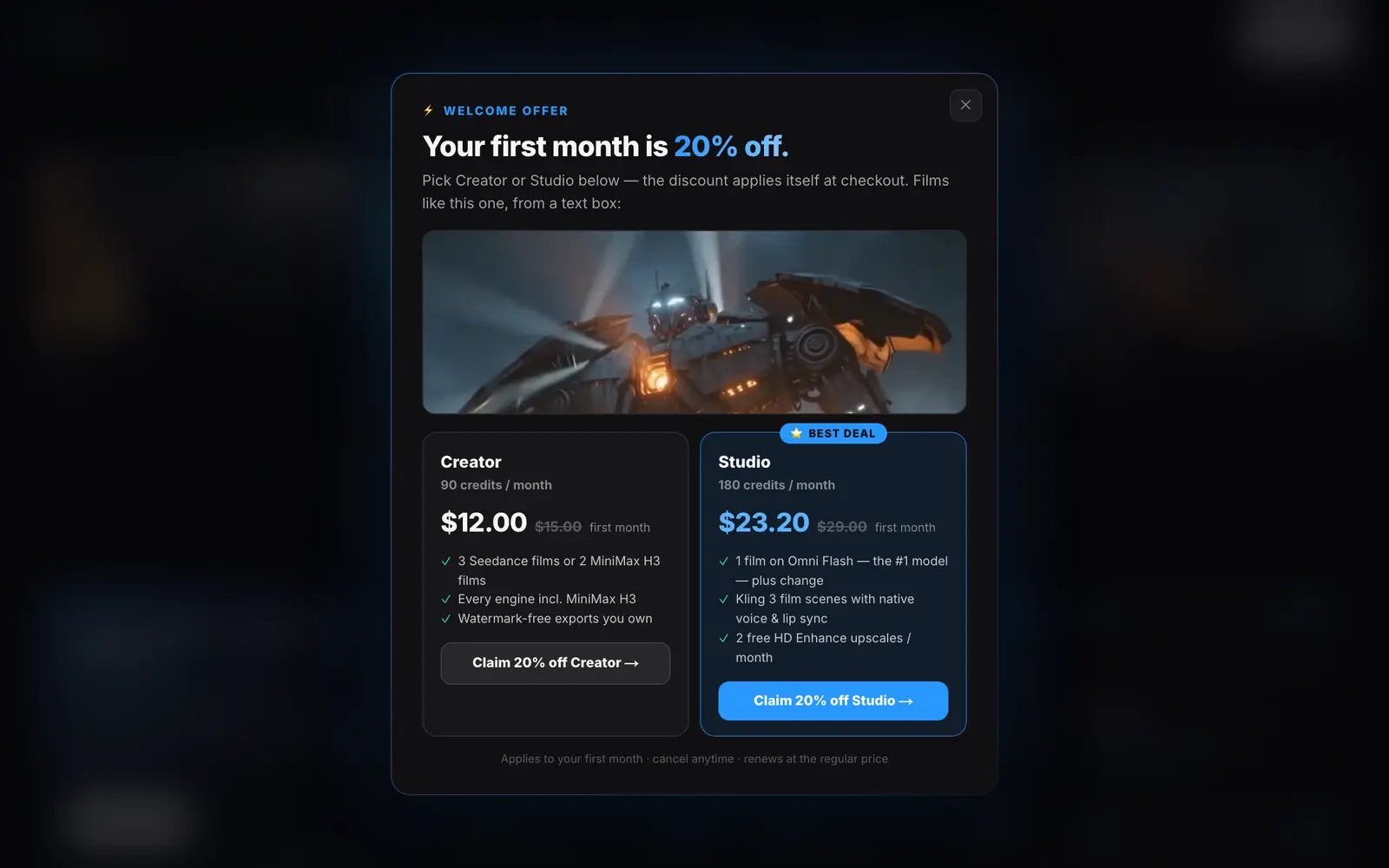 Screenshot of the Kineo website