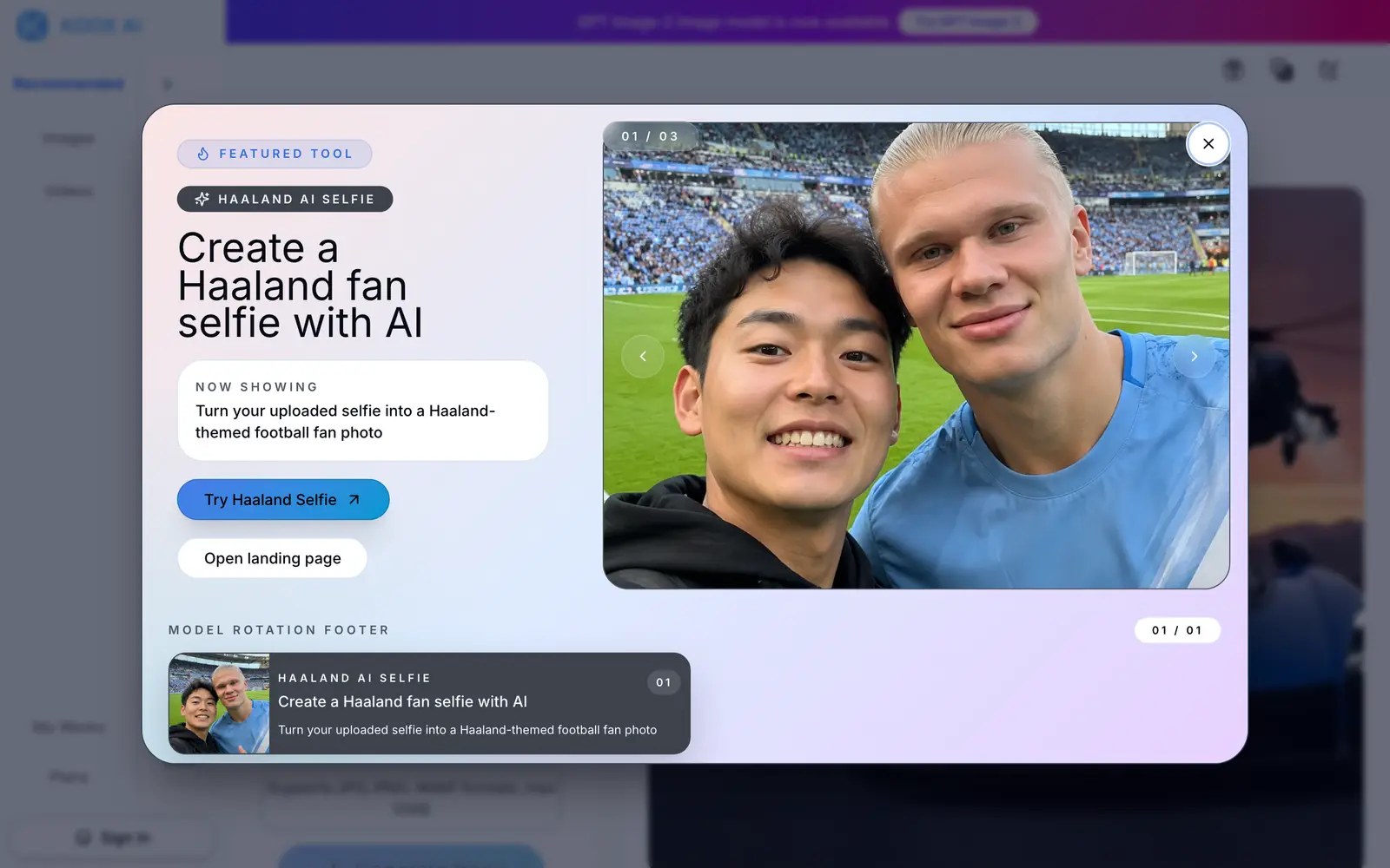 Screenshot of the KOOX AI website