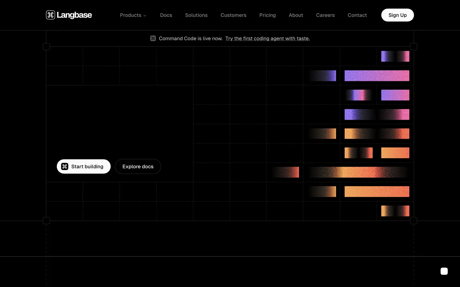 Screenshot of the Langbase website