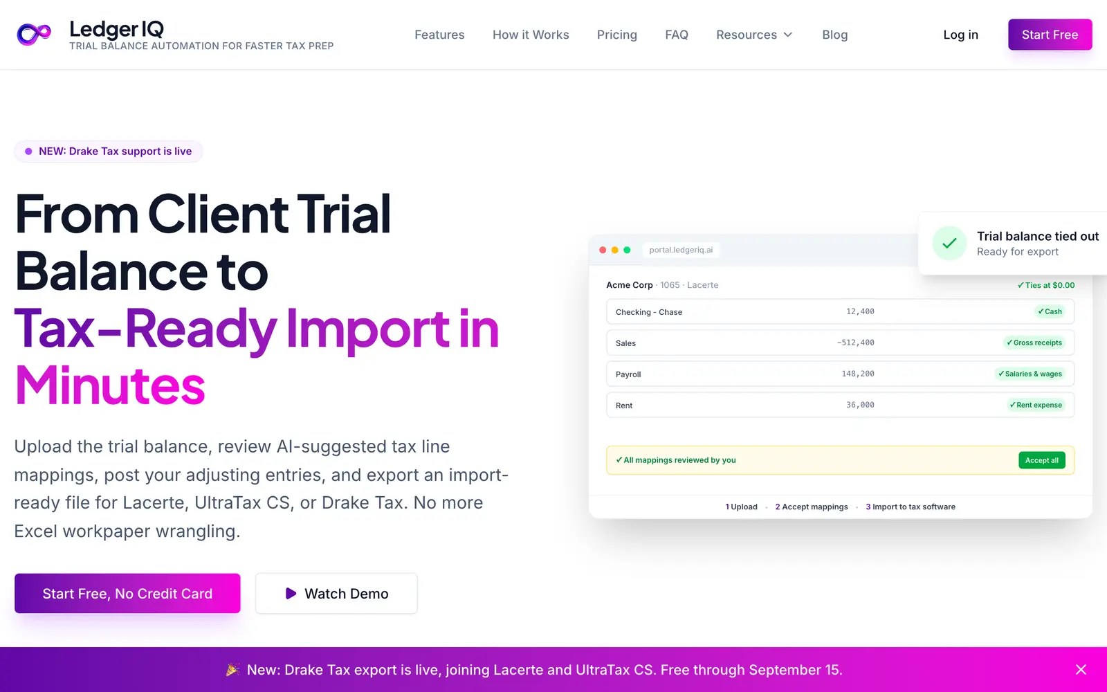 Screenshot of the Ledger IQ website