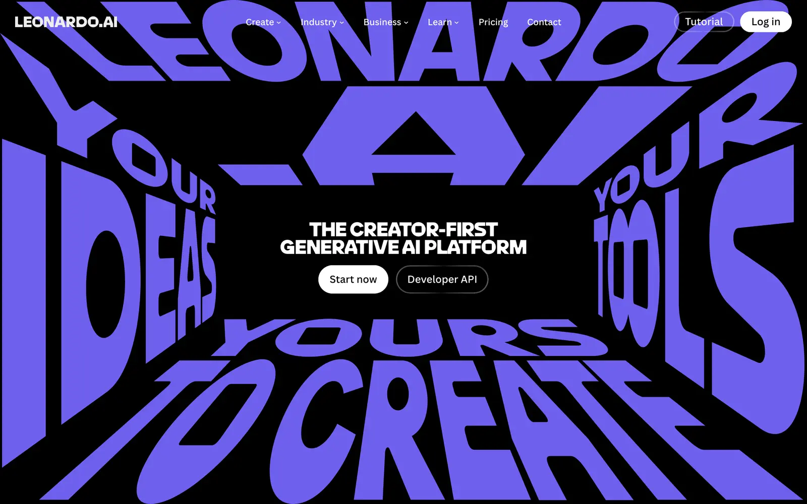 Screenshot of the Leonardo.Ai website
