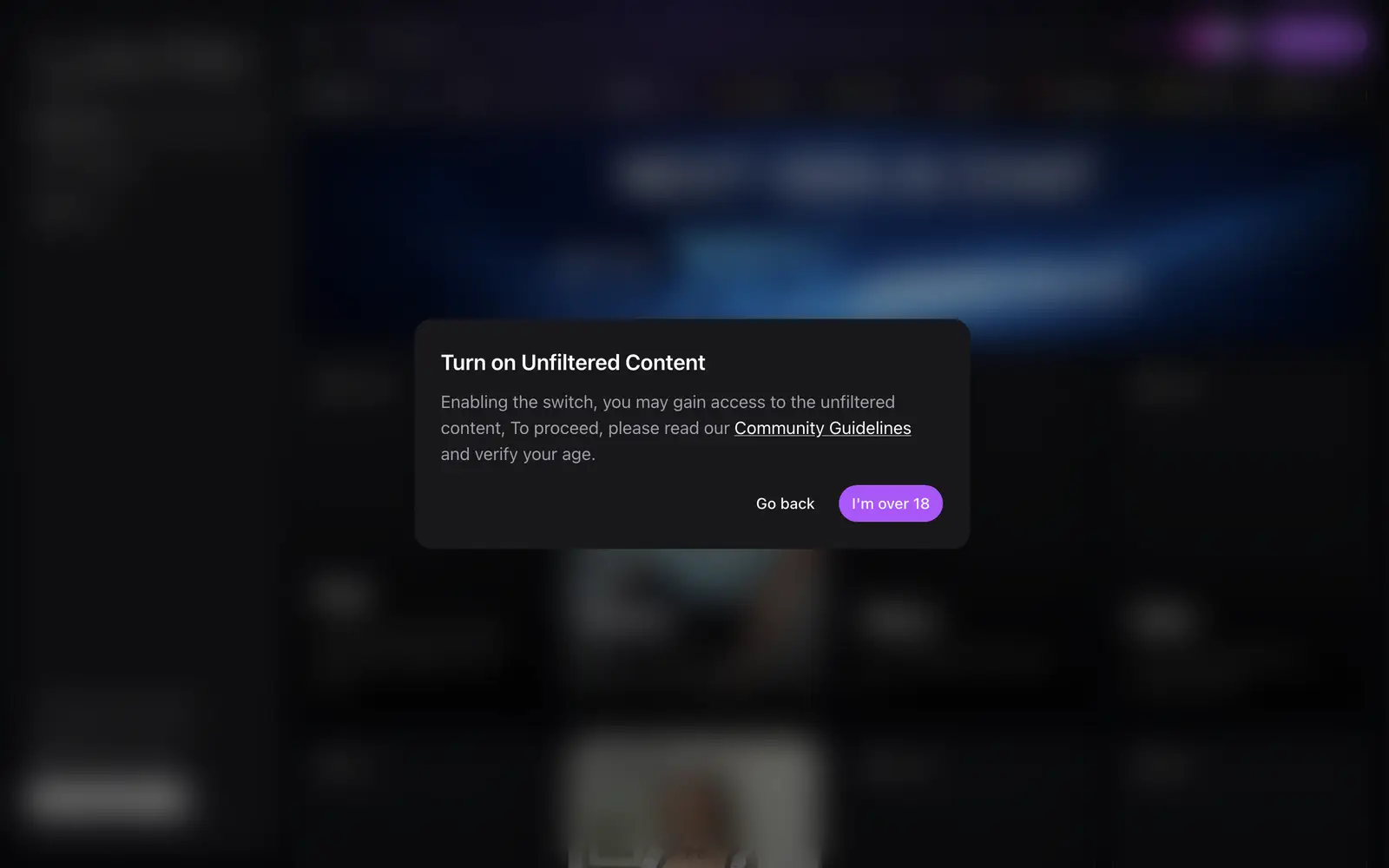 Screenshot of the LoveChat website