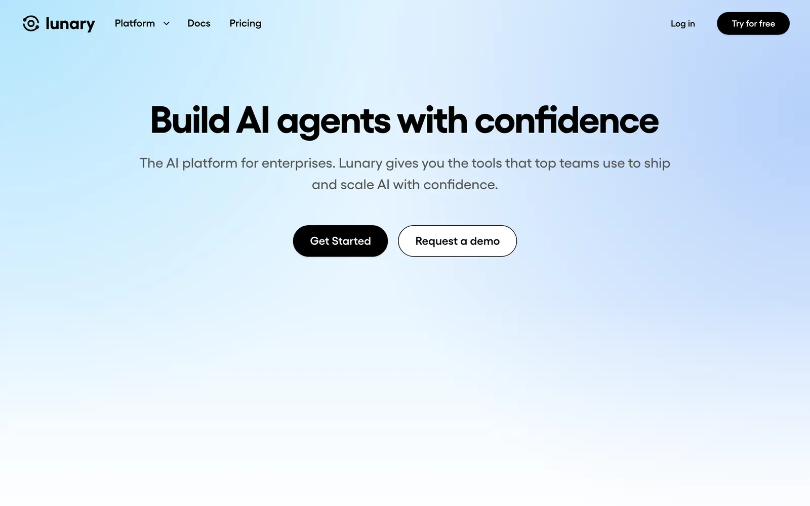 Screenshot of the Lunary website