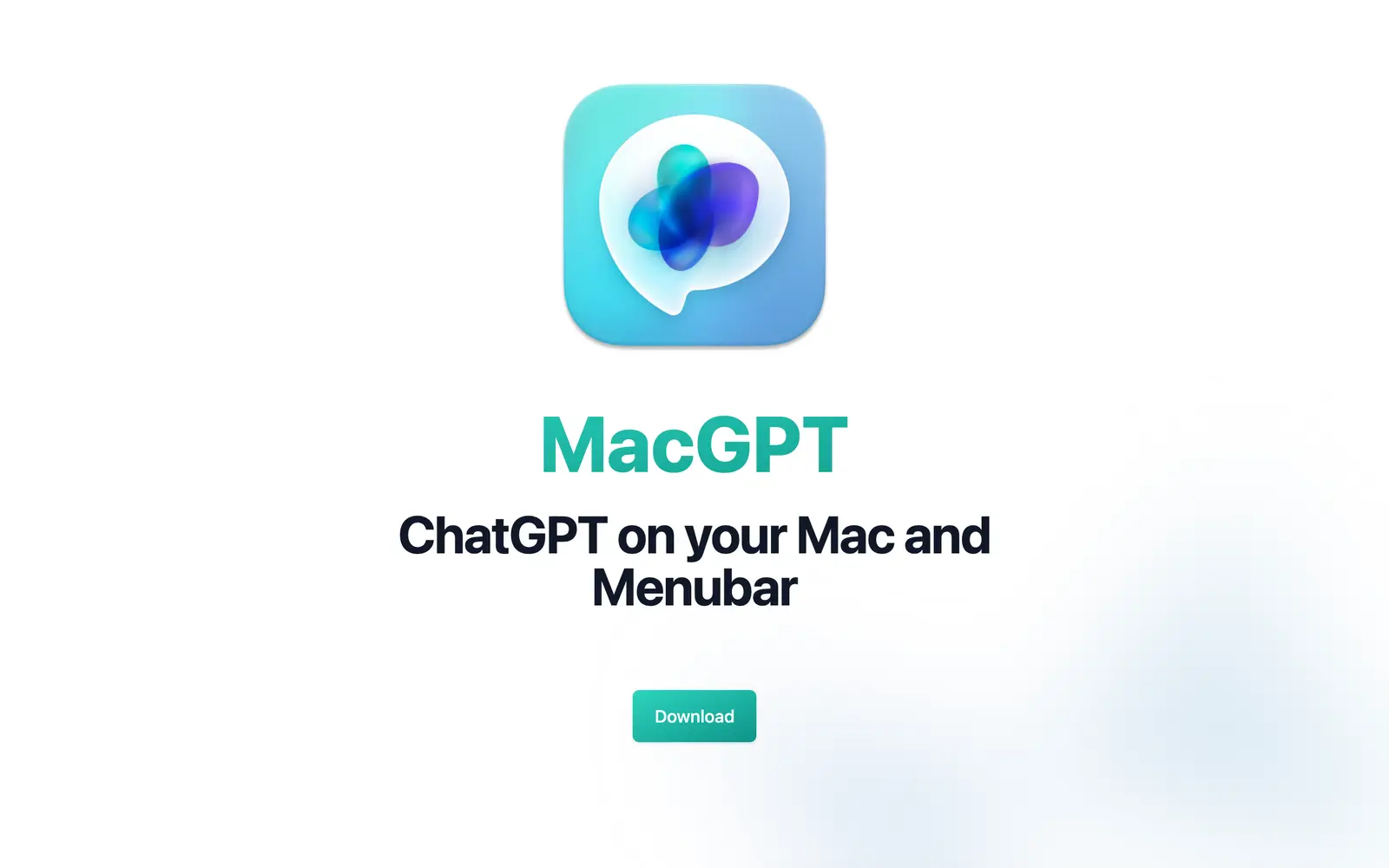 Screenshot of the MacGPT website