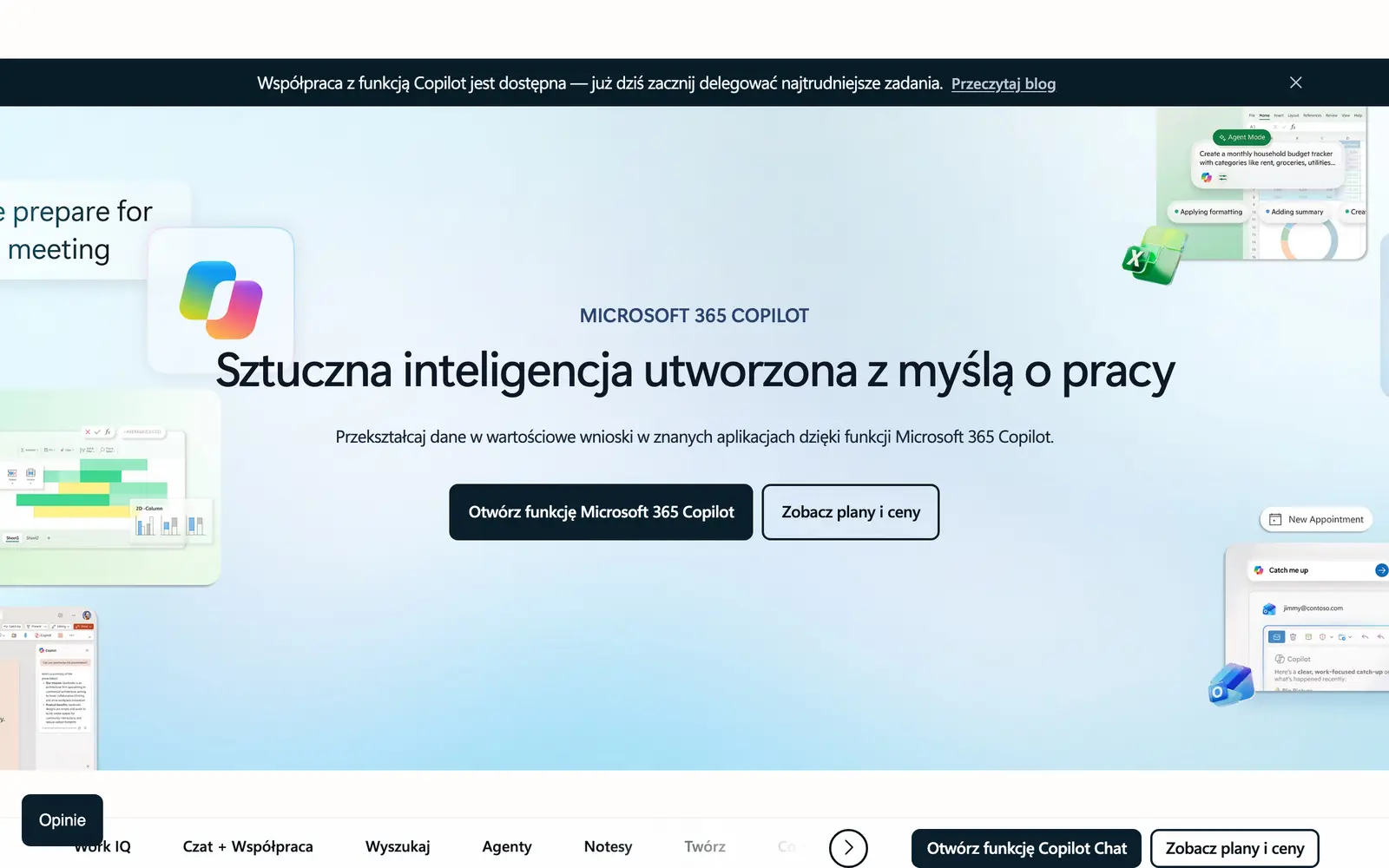 Screenshot of the Microsoft 365 Copilot website