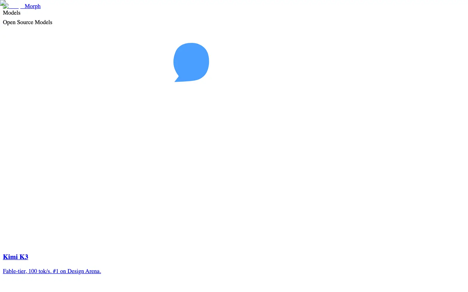 Screenshot of the Morph website
