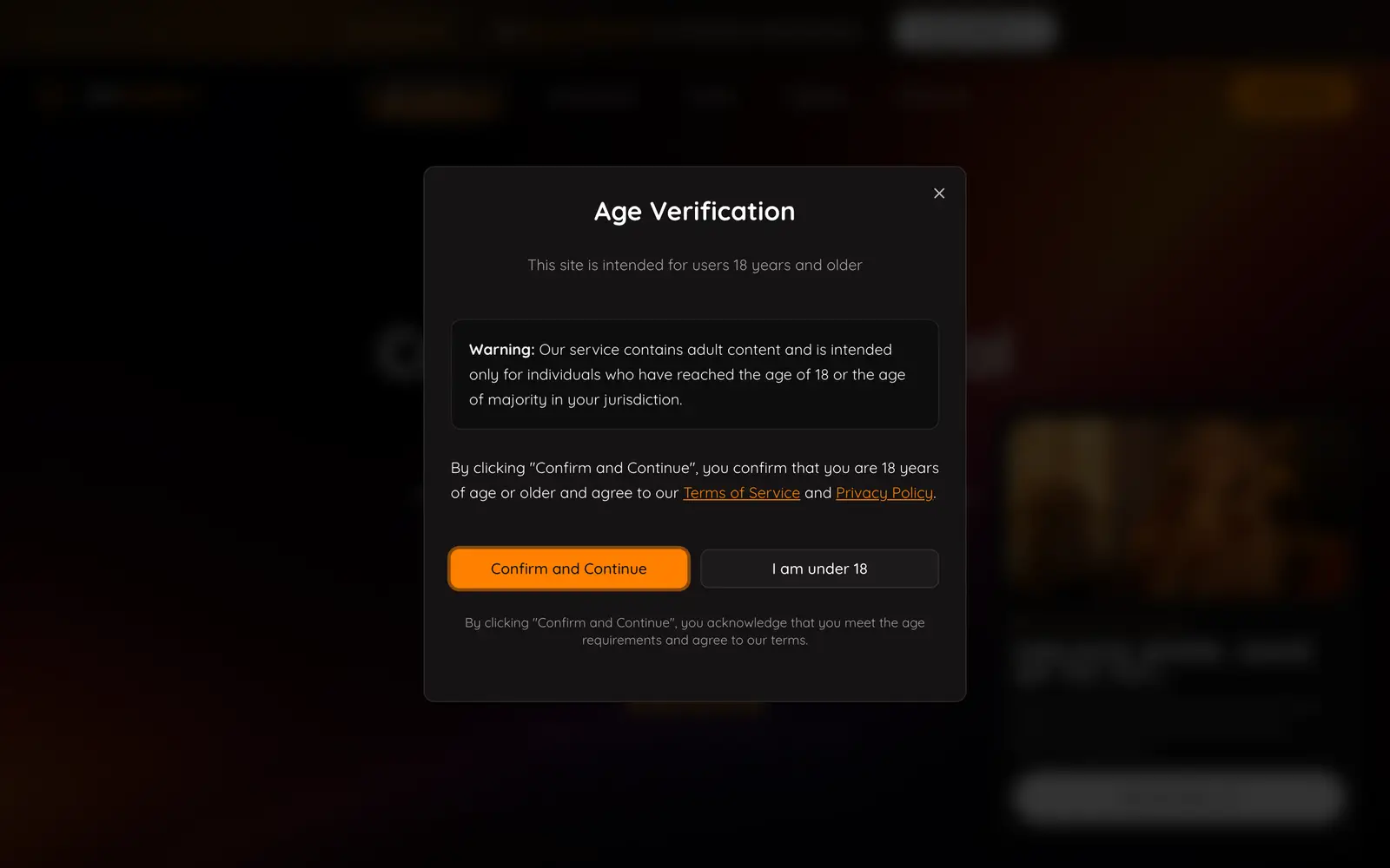 Screenshot of the MyLovely.ai website