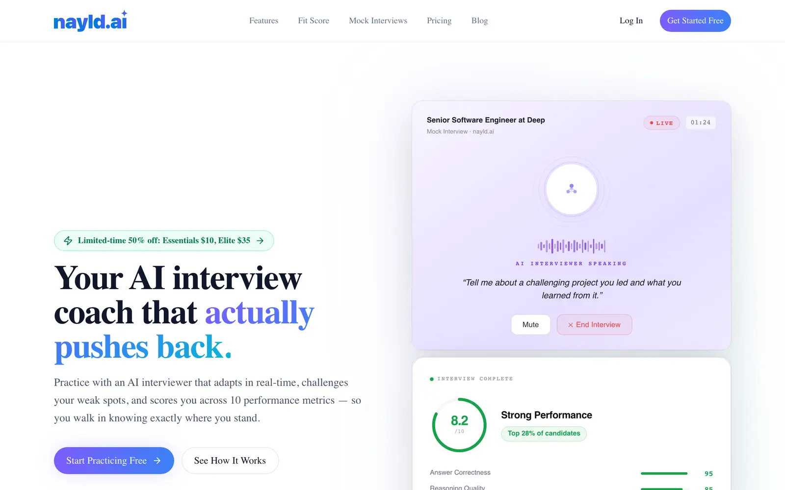 Screenshot of the nayld.ai website
