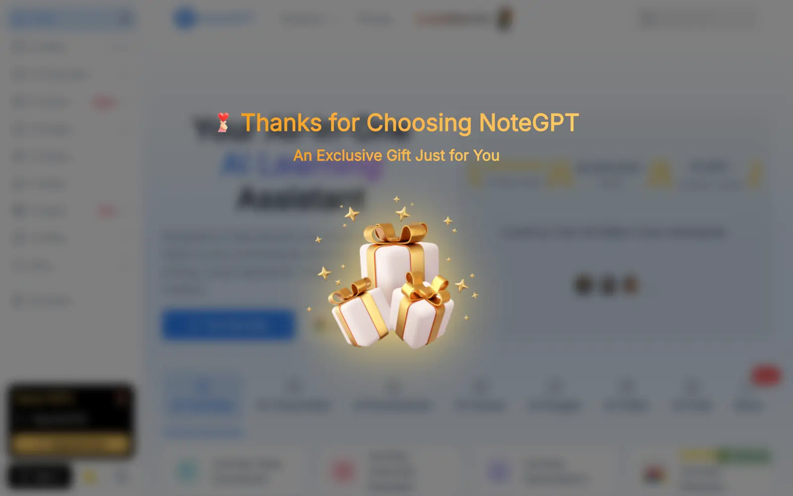 Screenshot of the NoteGPT website