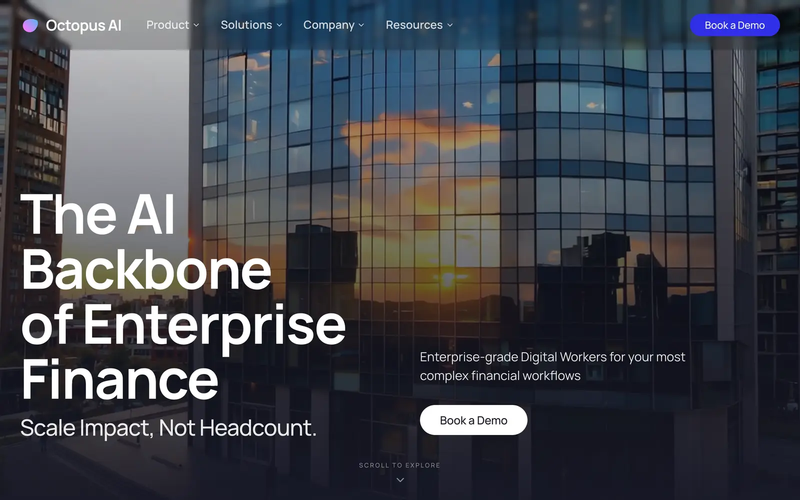 Screenshot of the Octopus AI website